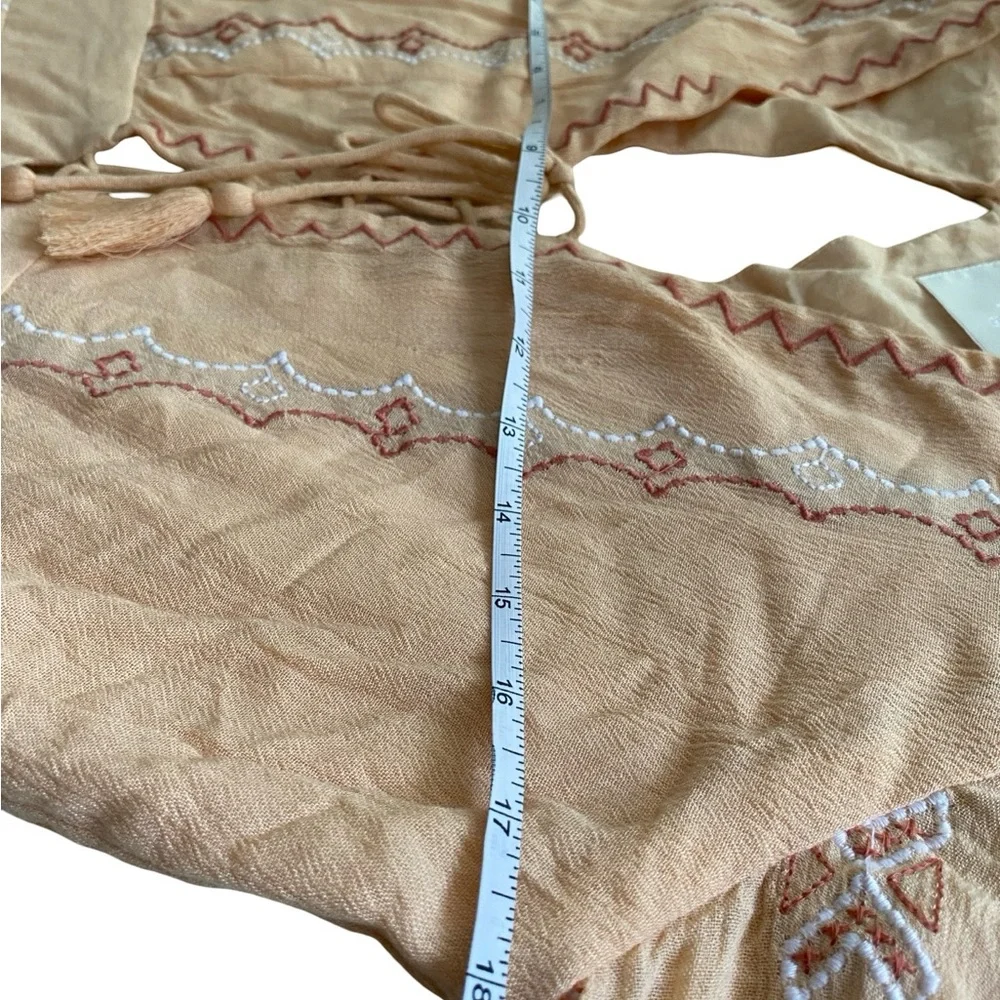 TOWNSEN Piper Beige‎ boho dress with embroidered Details size Small